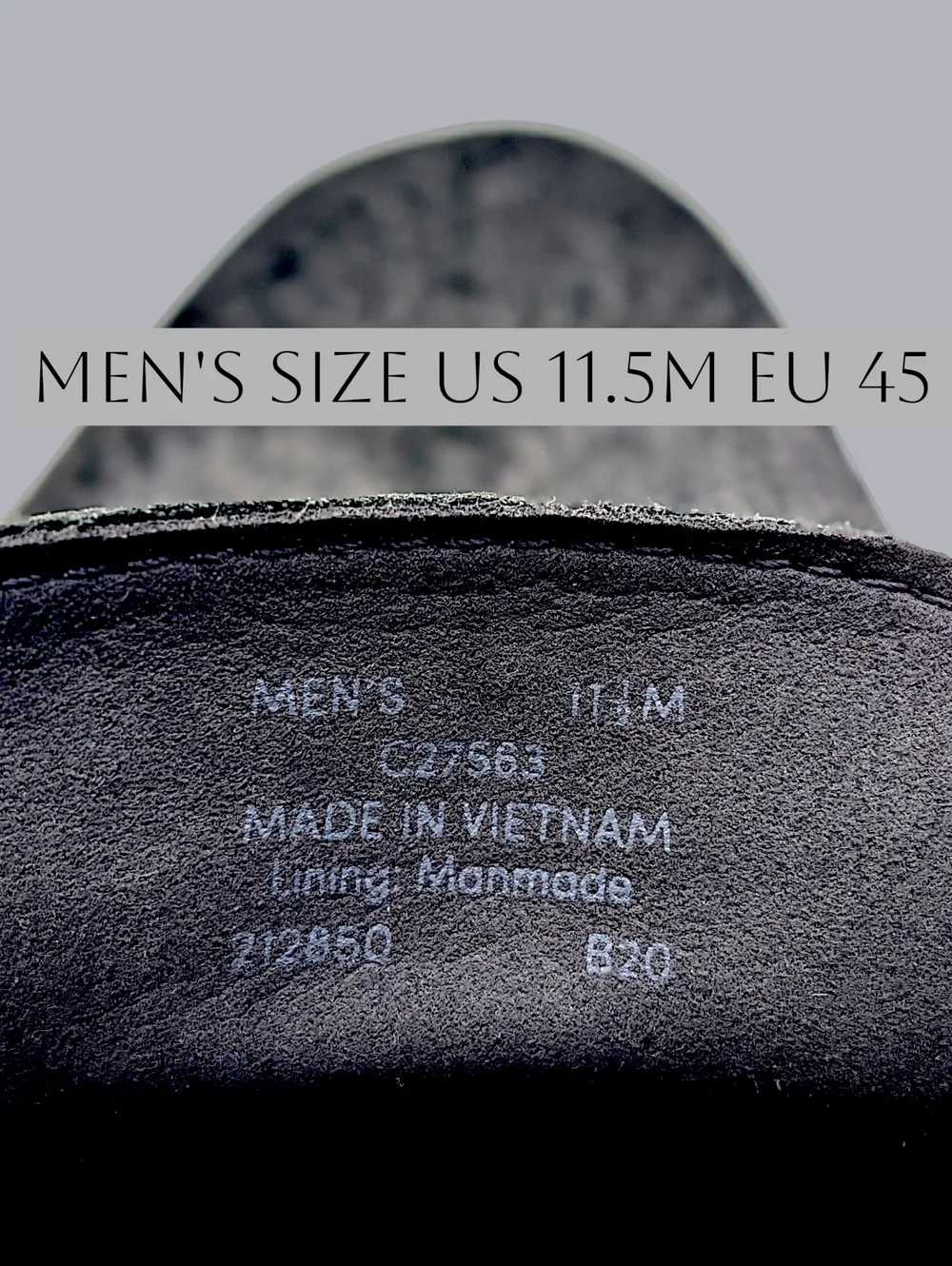 Cole Haan Grand.OS Men Size 11.5M Comfort Oxford Wingtip Dark Grey Knit Lace-Up